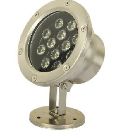 Stainless Steel Casing LED 12 Watt, IP68 Warm 3000K