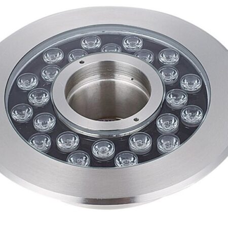 Stainless Steel Casing 24Watt RGB Submersible light with center hole