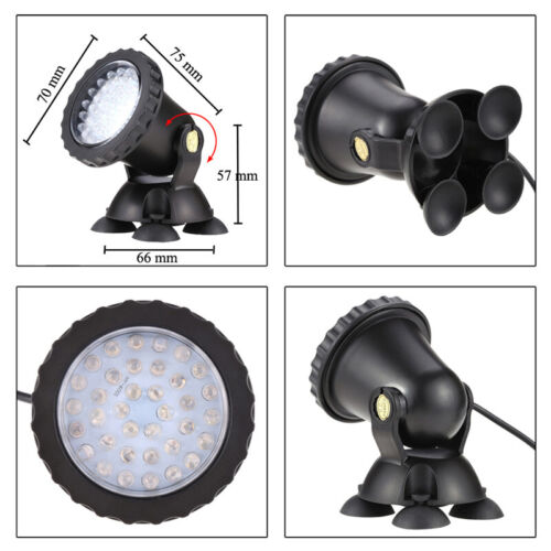 ABS casing Submersible 4 RGBW lights 1 set with adopter and remote - Image 5