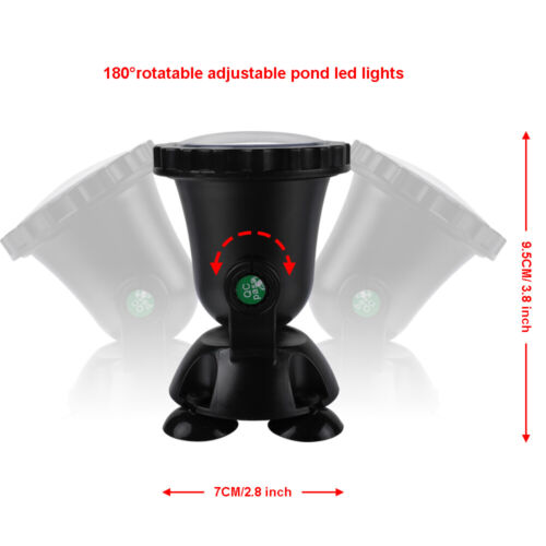 ABS casing Submersible 4 RGBW lights 1 set with adopter and remote - Image 7