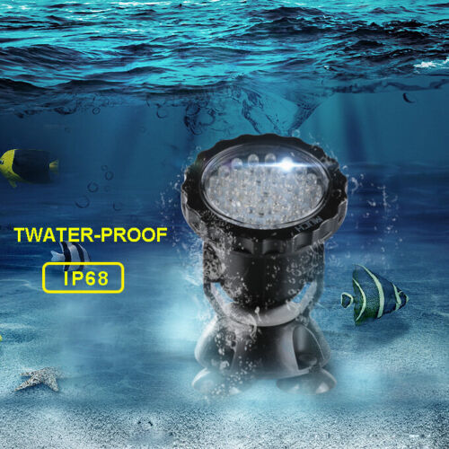 ABS casing Submersible 4 RGBW lights 1 set with adopter and remote - Image 8