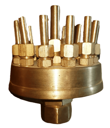 12 Jet 2 tier (Step) flower fountain nozzle brass