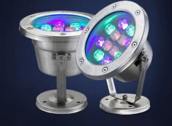 Stainless Steel Casing LED 12 Watt, IP68 RGB