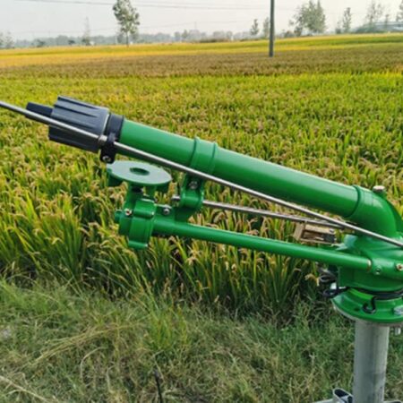 Professional Impulse Sprinkler, 2" Agricultural Turbine Vortex Rod Water Sprayer, 360 Gear Drive Automatic Rotation, for Large Yard, Lawn, Garden, Industrial Dust Removal, Etc