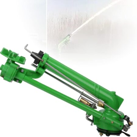Professional Impulse Sprinkler, 1.5" Agricultural Turbine Vortex Rod Water Sprayer, 360 Gear Drive Automatic Rotation, for Large Yard, Lawn, Garden, Industrial Dust Removal, Etc